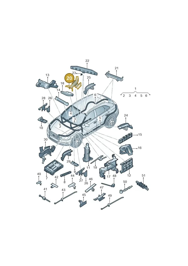 3C0971445C — Audi Q3 quattro 2.0 (2016-2019) diagram 895971080, position 20