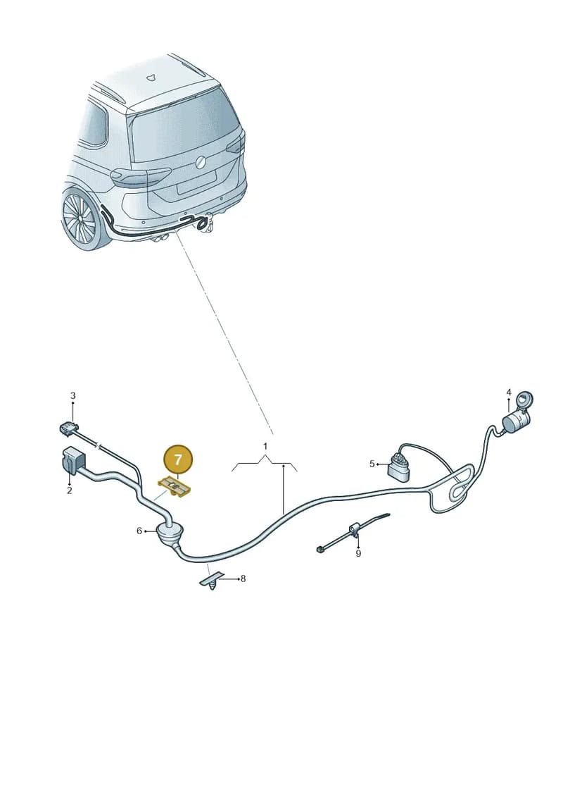 3C0971897 — Volkswagen Touran (2015-2025) diagram 869972870, position 7