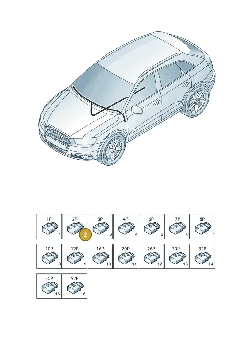 3C0971921 — Audi Q3 1.4 (2016-) diagram 728971820, position 2