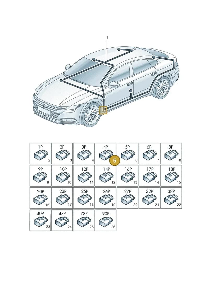 3C0972133 — Volkswagen Arteon (2017-2025) diagram 828971900, position 5