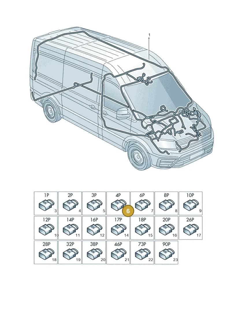 3C0972133 — Volkswagen e-Crafter (2018-2024) diagram 806971810, position 6