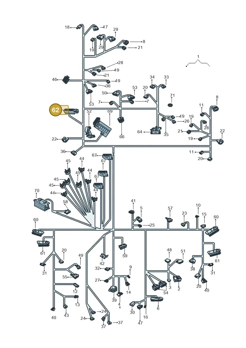3C0973763A — Volkswagen Up! 1.0 TSI (2013-2017) diagram 559971800, position 62