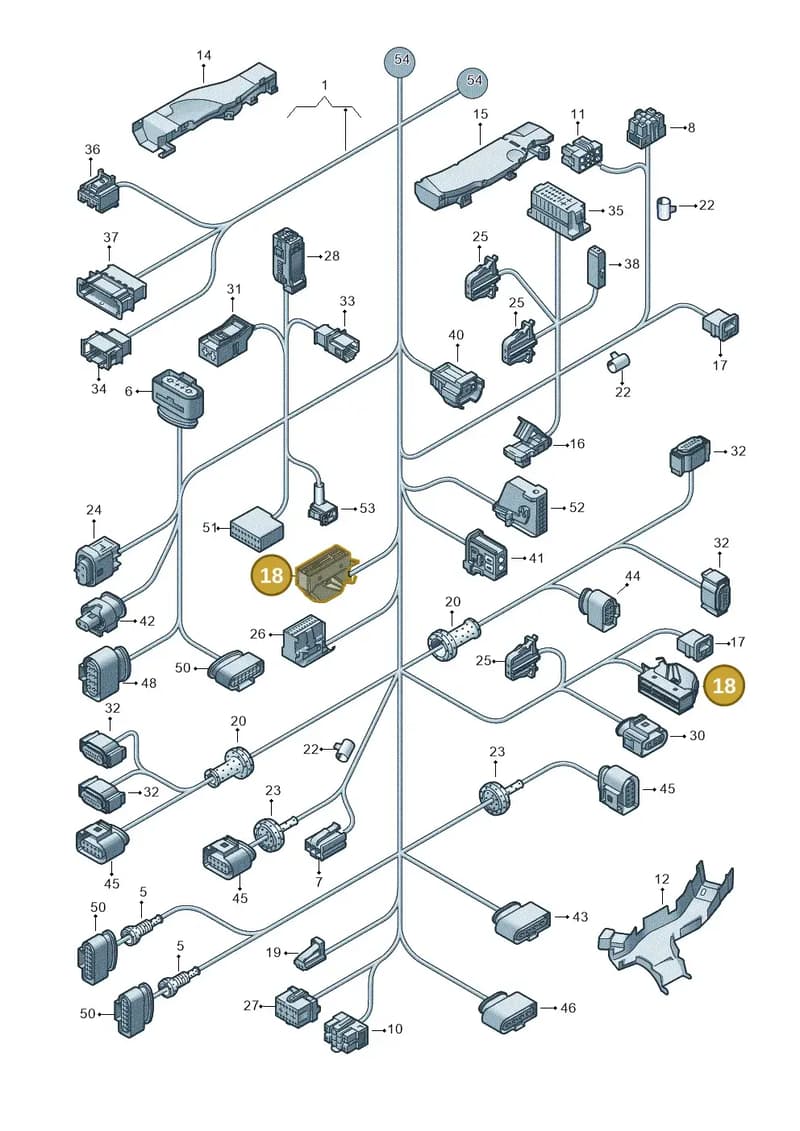 3C0973763A — Volkswagen Touareg (2012-2014) diagram 693971830, position 18