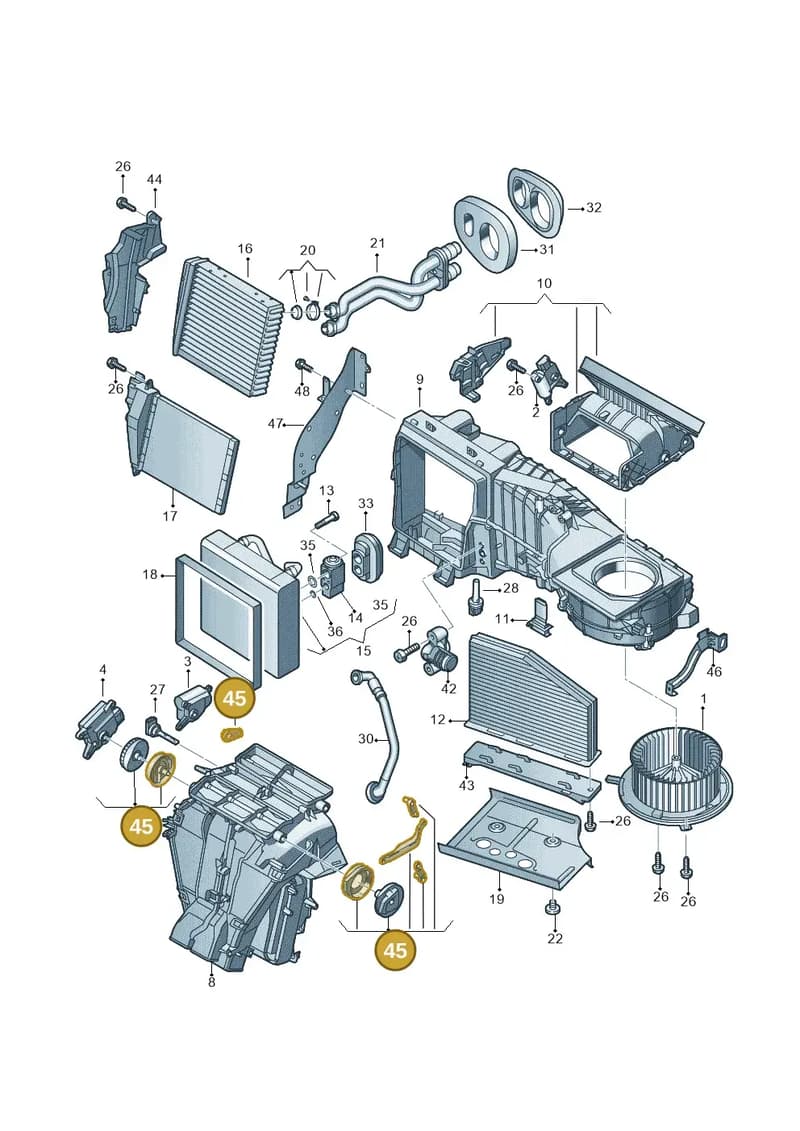 3C1898001G — Volkswagen Tiguan (2011-2018) diagram 649820110, position 45