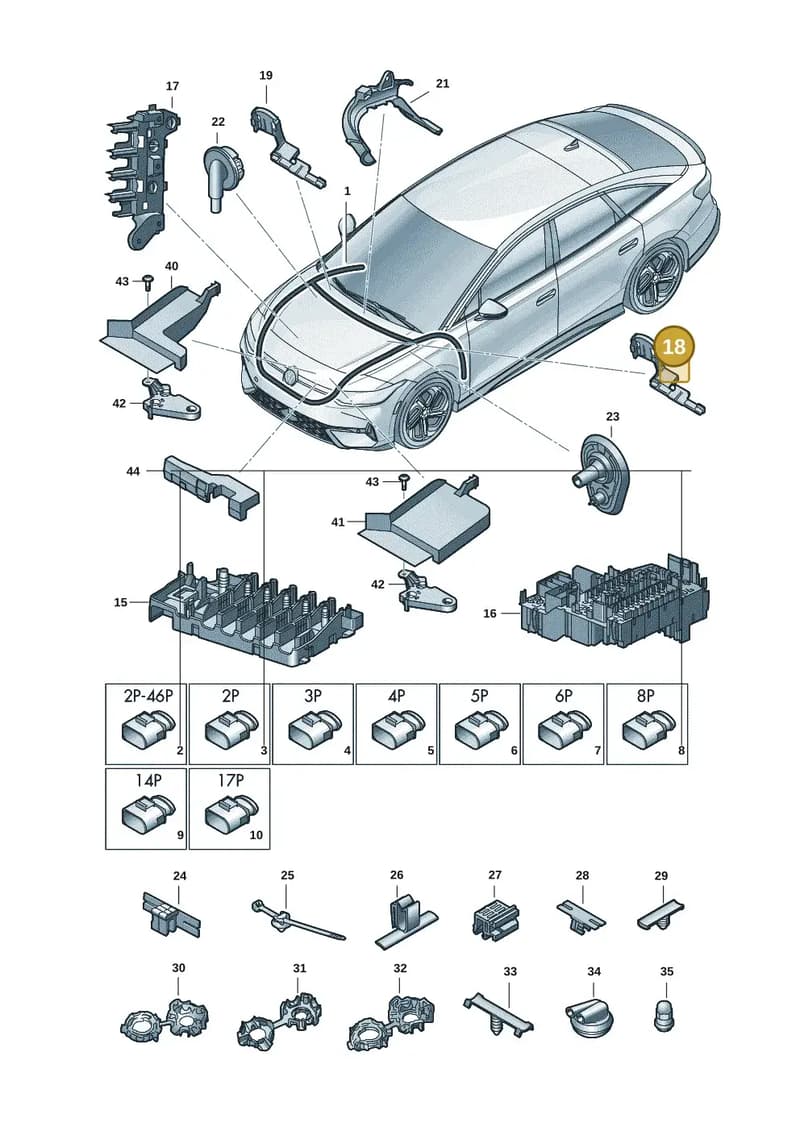 3C1971303 — Volkswagen ID.7 (2023-2025) diagram 14b971800, position 18
