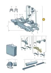 3C2071105A Volkswagen Bike Carrier for Tow Hitch (Ball Head)