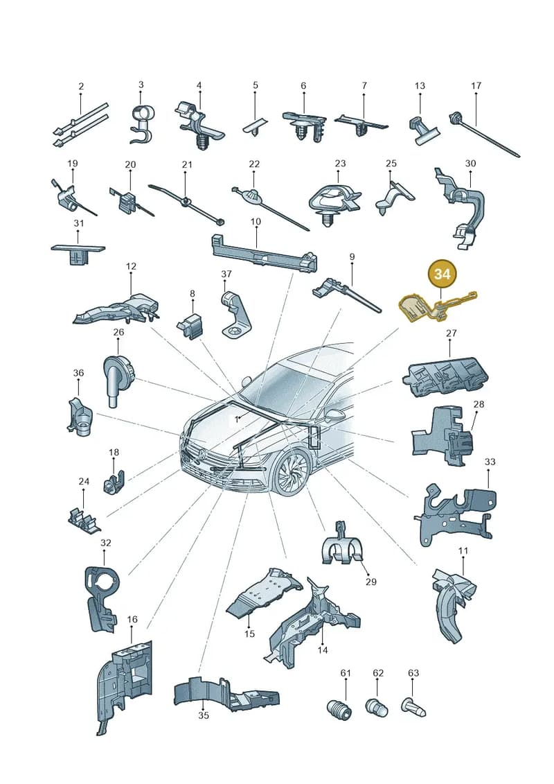 3C2971303 — Volkswagen Arteon (2017-2025) diagram 828971820, position 34