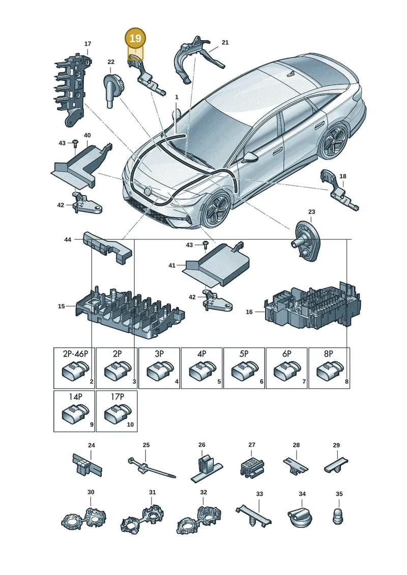 3C2971303 — Volkswagen ID.7 (2023-2025) diagram 14b971800, position 19