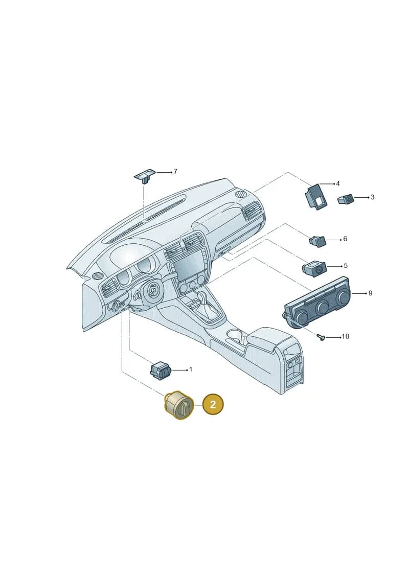 3C8941431ABXSH — Volkswagen Jetta (2014-2017) diagram 789941500, position 2