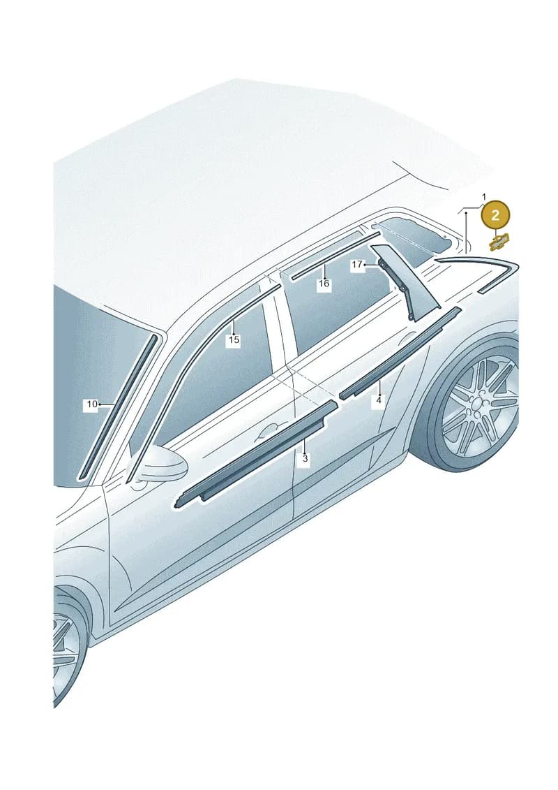 3C9853910 — Audi RS3 Limousine (2017-2020) diagram 853853150, position 2