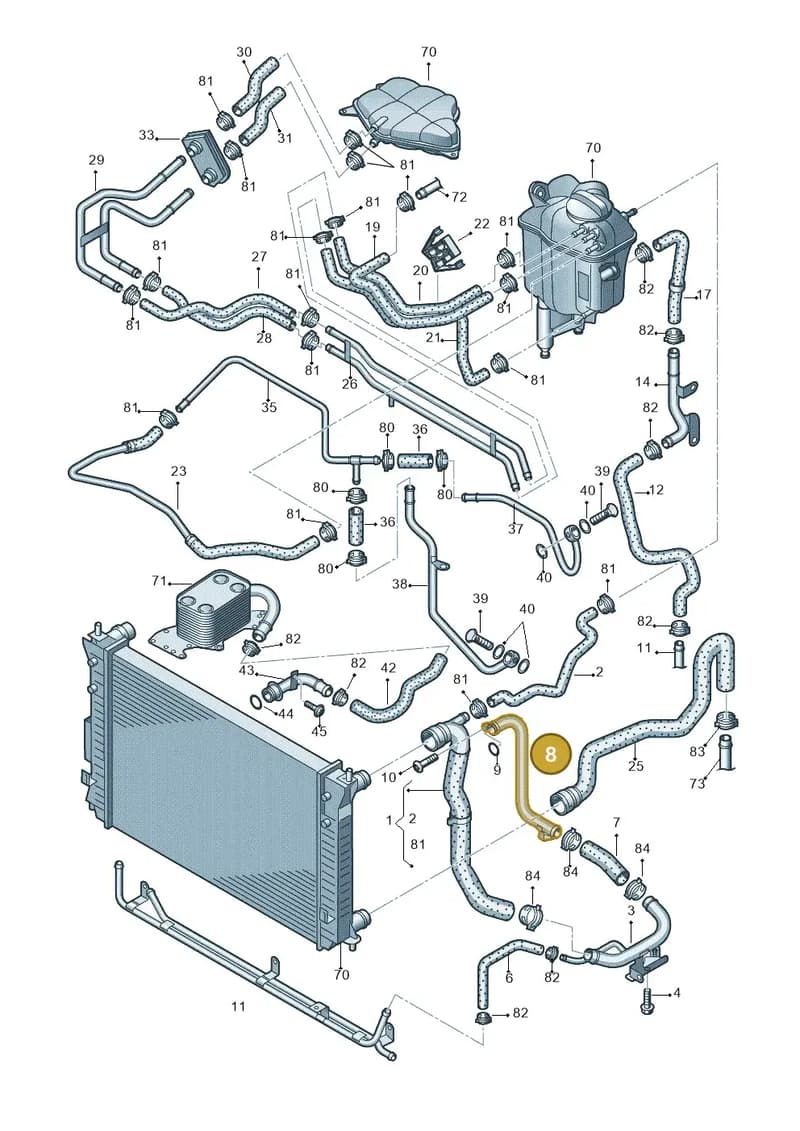 3D0121065DP — Volkswagen Phaeton (lang) (2003-2006) diagram 258121460, position 8