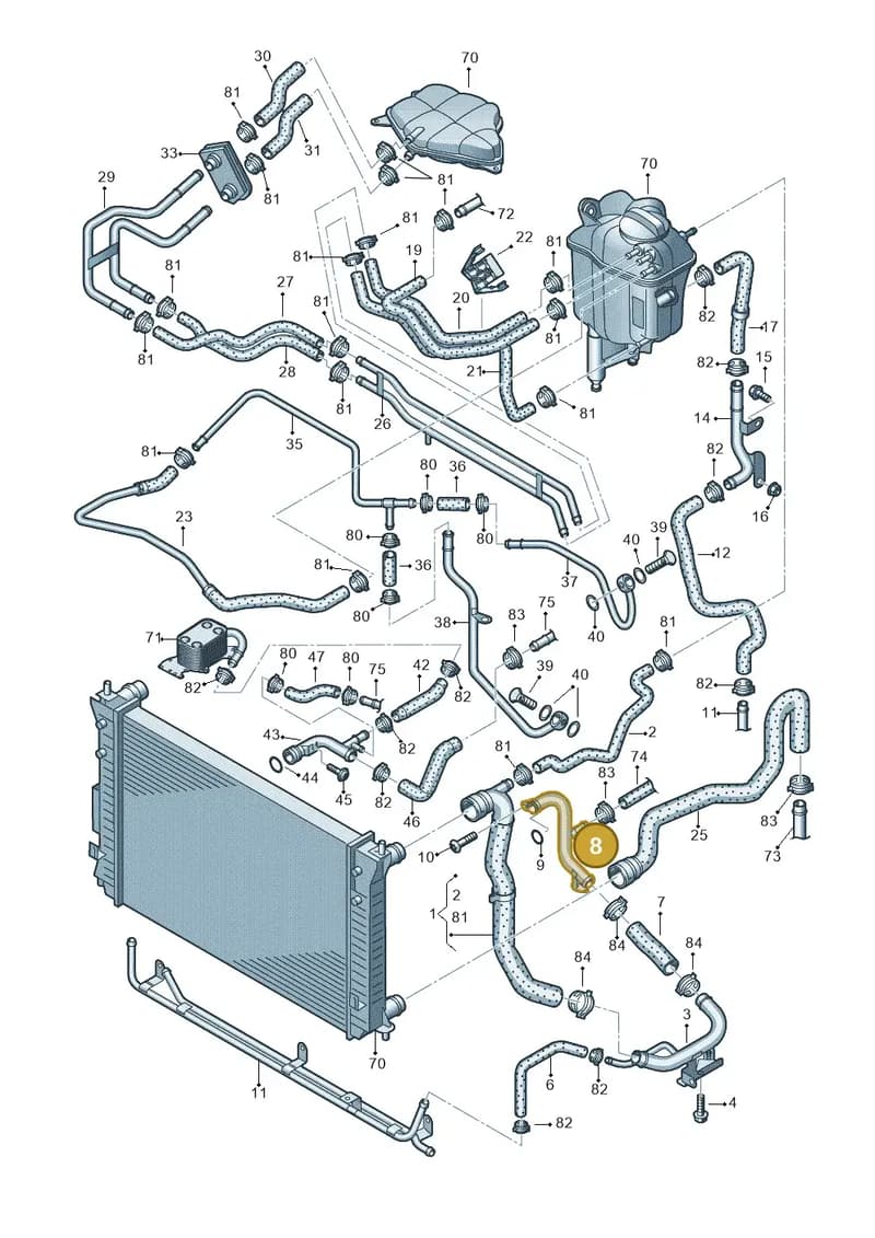 3D0121065DP — Volkswagen PHAETON                08> (2007-) diagram 631121460, position 8