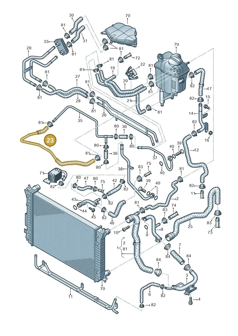 3D0122447CT — Volkswagen Phaeton 4motion (2008-2010) diagram 631121460, position 23