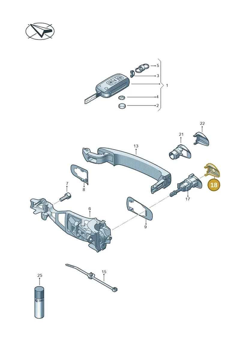 3D0837875BGRU — Volkswagen Phaeton 4motion (2010-2016) diagram 710837100, position 18