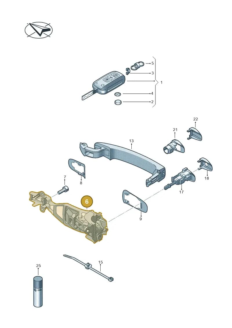 3D0837885M — Volkswagen Phaeton 4motion (2010-2016) diagram 710837100, position 6