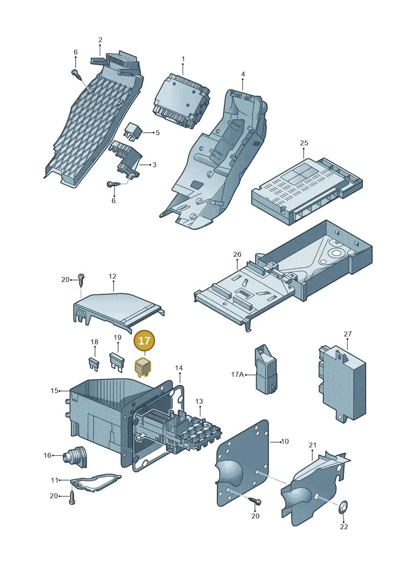 3D0903291 — Volkswagen Phaeton 4motion (2010-2016) diagram 258937000, position 17
