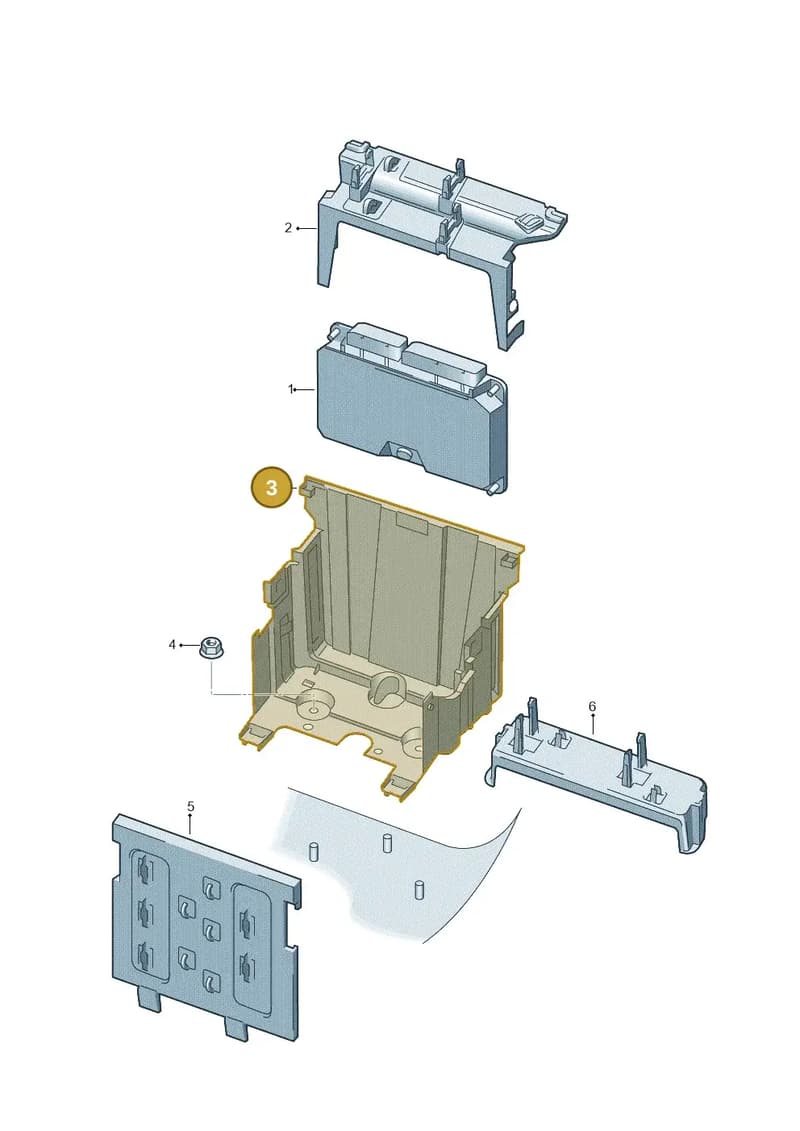 3D0906407L — Volkswagen Phaeton 4motion (2010-2016) diagram 258906200, position 3
