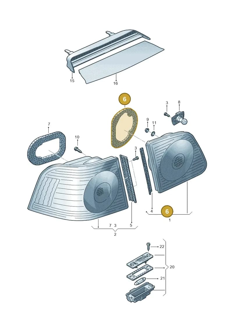 3D0945192B — Volkswagen Phaeton 4motion (2008-2010) diagram 258945000, position 6