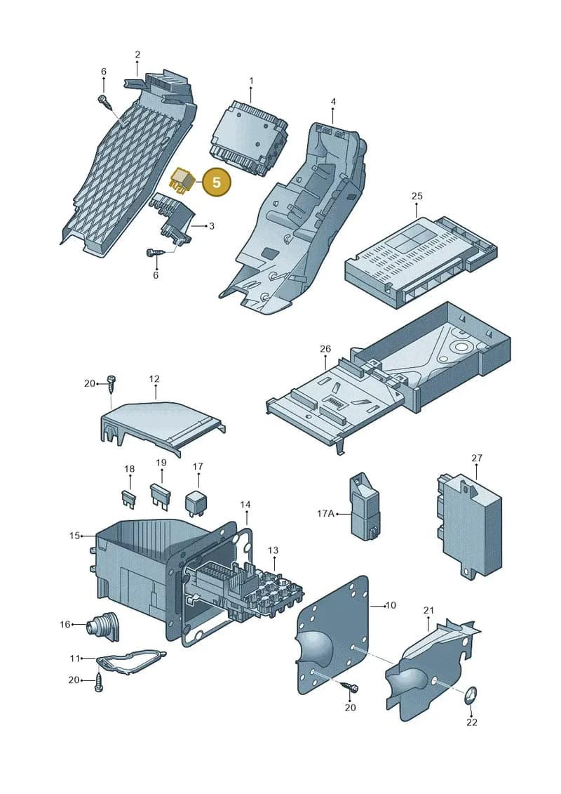 3D0959485 — Volkswagen Phaeton 4motion (2010-2016) diagram 258937000, position 5