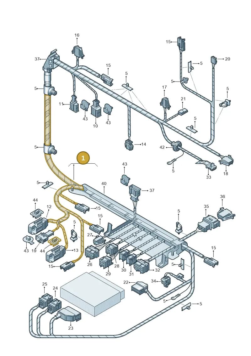 3D0971080BS — Volkswagen Phaeton 4motion (2010-2016) diagram 258972270, position 1