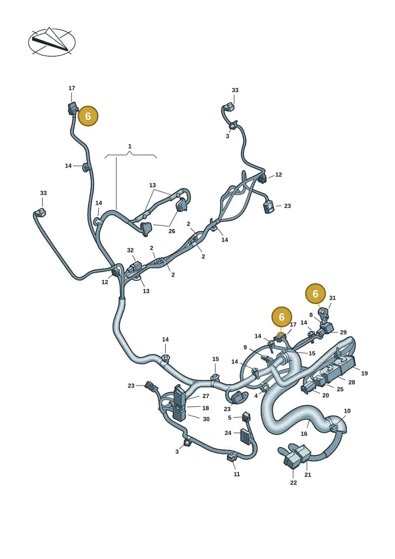 3D0971848B — Volkswagen Multivan (2021-2025) diagram 7t0972260, position 6