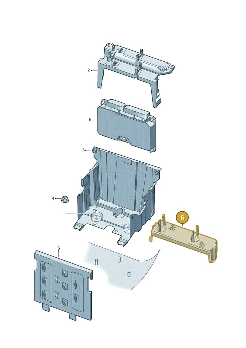 3D2906407C — Volkswagen Phaeton 4motion (2010-2016) diagram 258906200, position 6