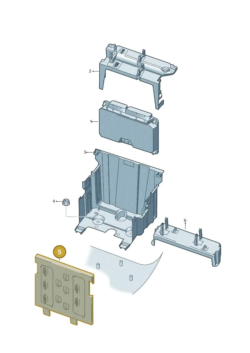 3D2906407D — Volkswagen Phaeton 4motion (2010-2016) diagram 258906200, position 5