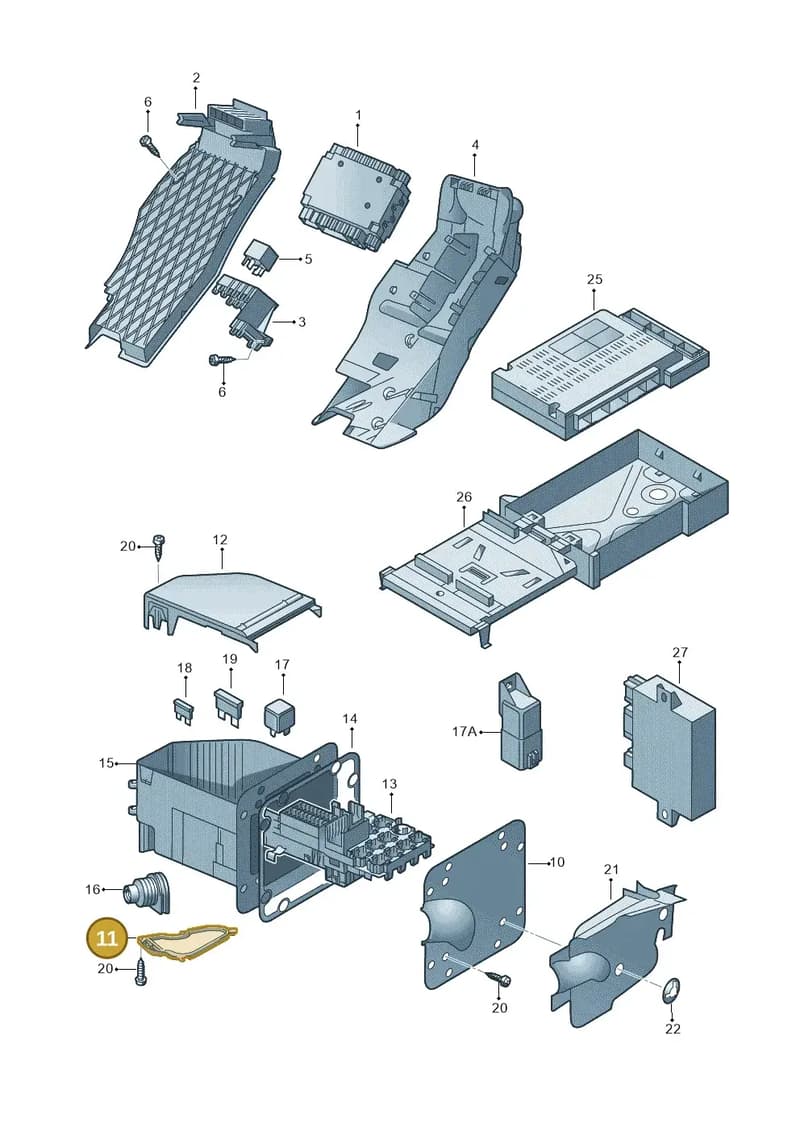 3D2937128E — Volkswagen Phaeton 4motion (2010-2016) diagram 258937000, position 11