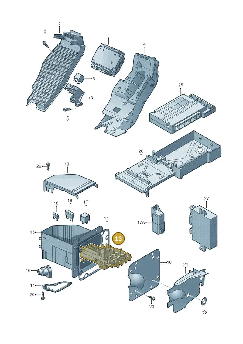 3D2937499 — Volkswagen Phaeton 4motion (2010-2016) diagram 258937000, position 13