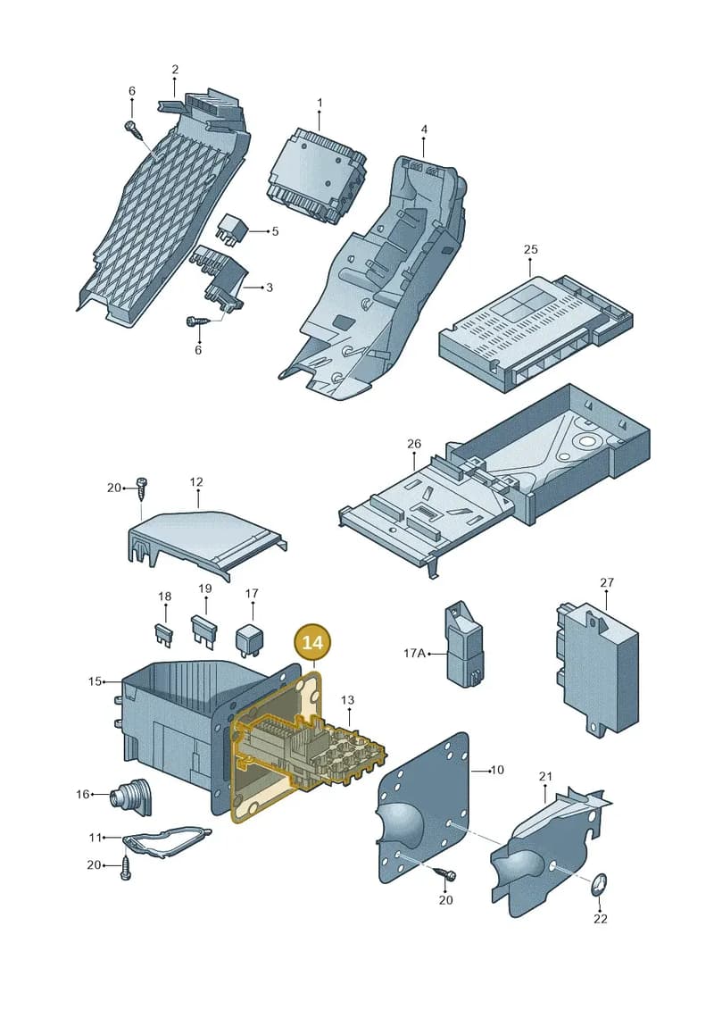 3D2937609 — Volkswagen Phaeton 4motion (2010-2016) diagram 258937000, position 14