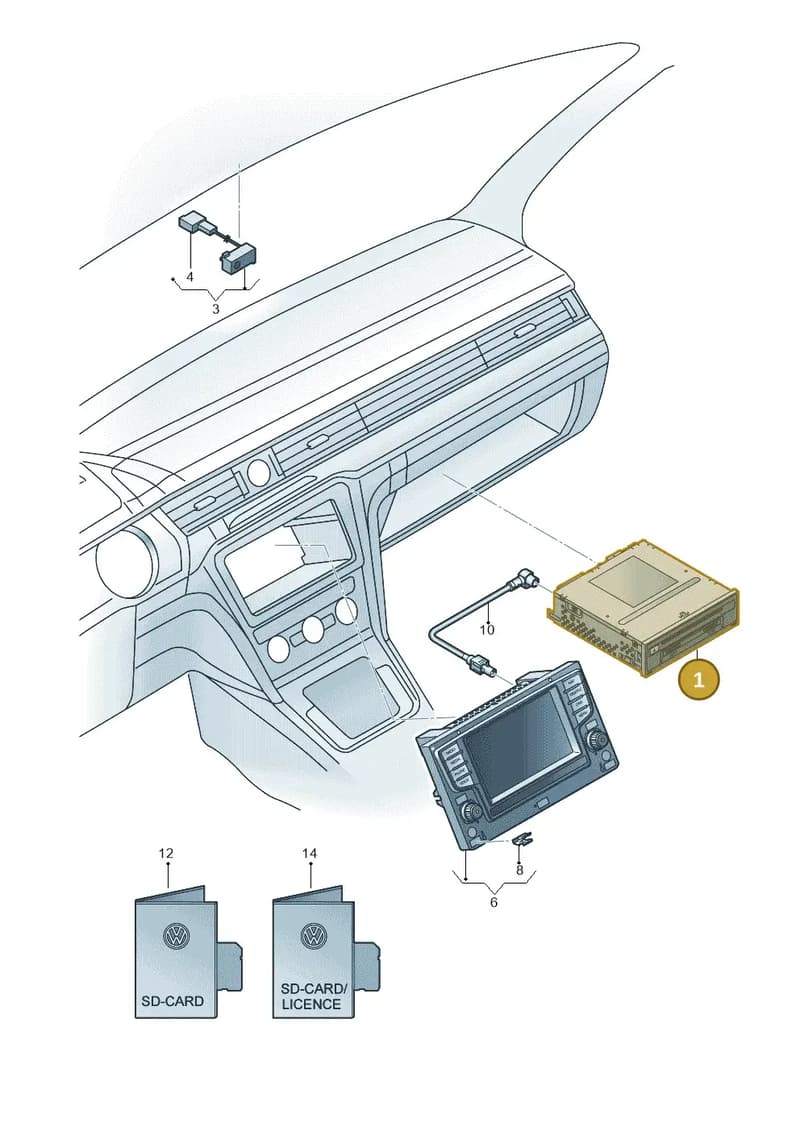 3G0035032A — Volkswagen Touran (2015-2025) diagram 793035030, position 1