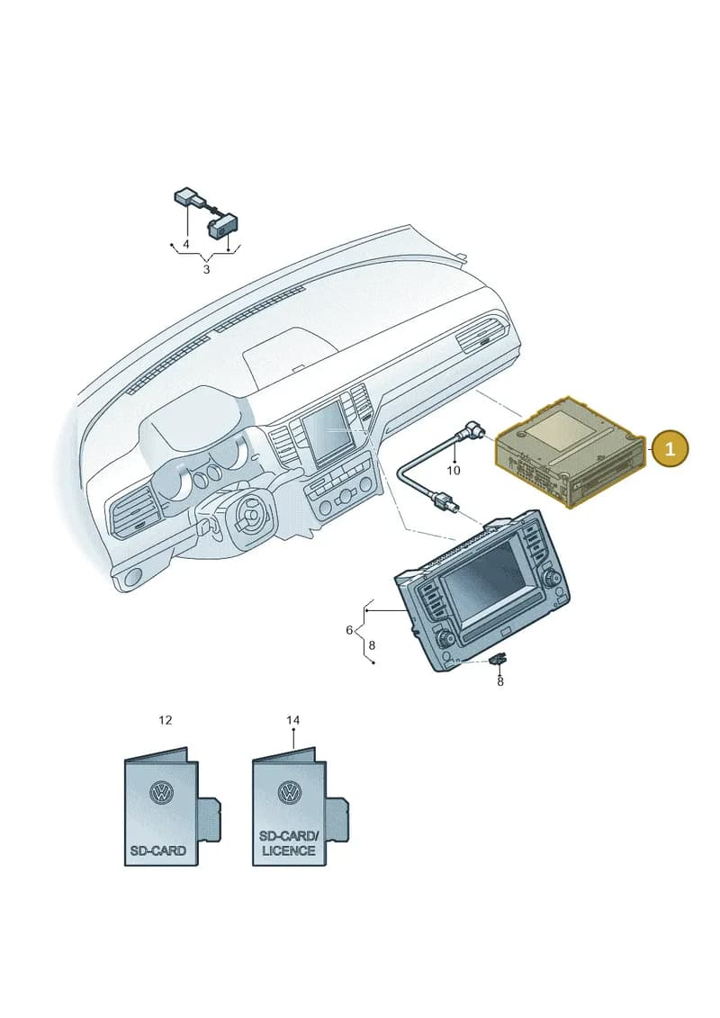 3G0035032B — Volkswagen Golf Sportsvan (2014-2020) diagram 780035030, position 1