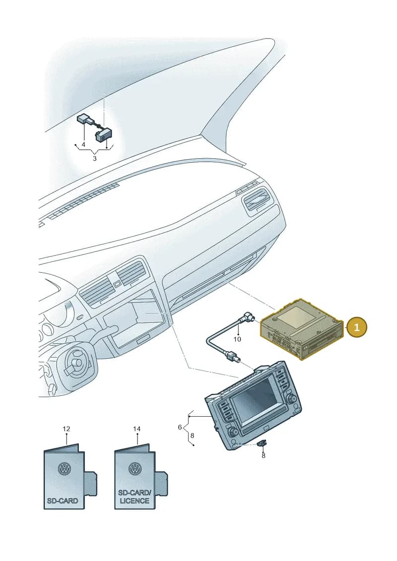 3G0035048B — Volkswagen Golf Estate (2013-2017) diagram 746035030, position 1