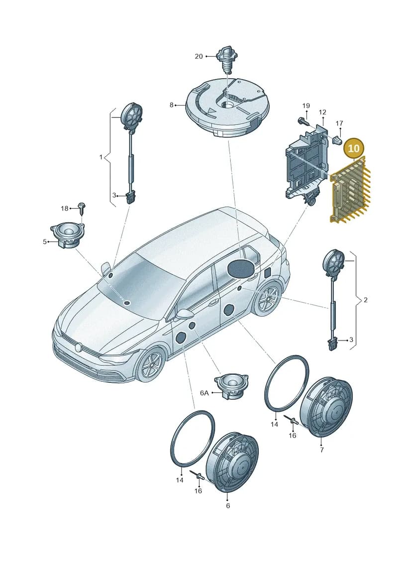3G0035466A — Skoda Octavia (2019-2022) diagram 585035035, position 10