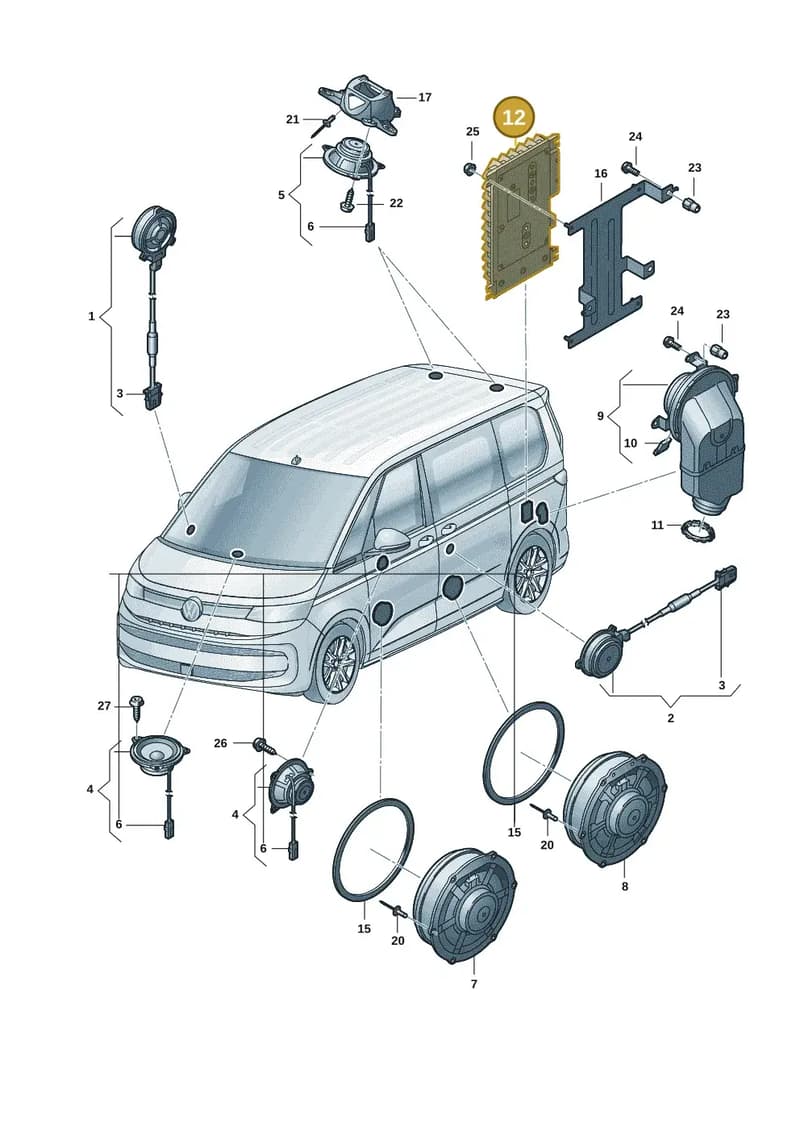 3G0035466E — Volkswagen Multivan (2021-2025) diagram 7t0035350, position 12