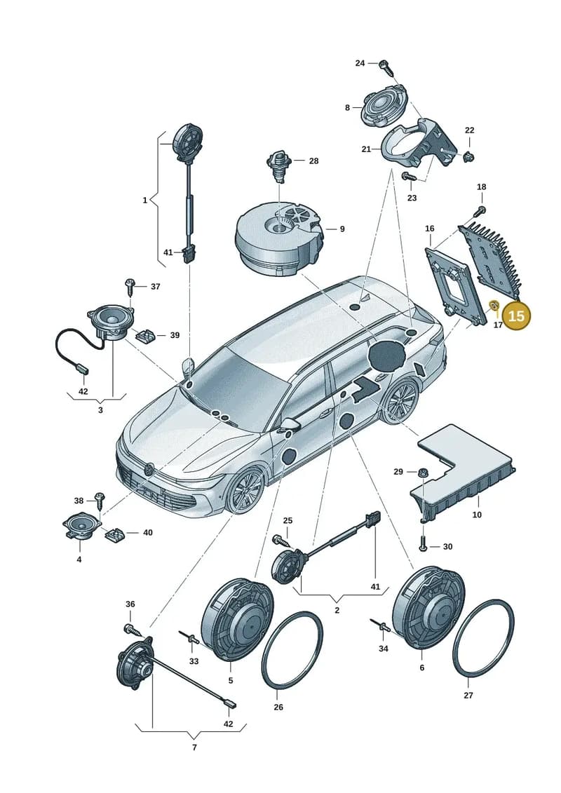 3G0035466J — Skoda Superb Combi (2023-2024) diagram 3j0035350, position 15