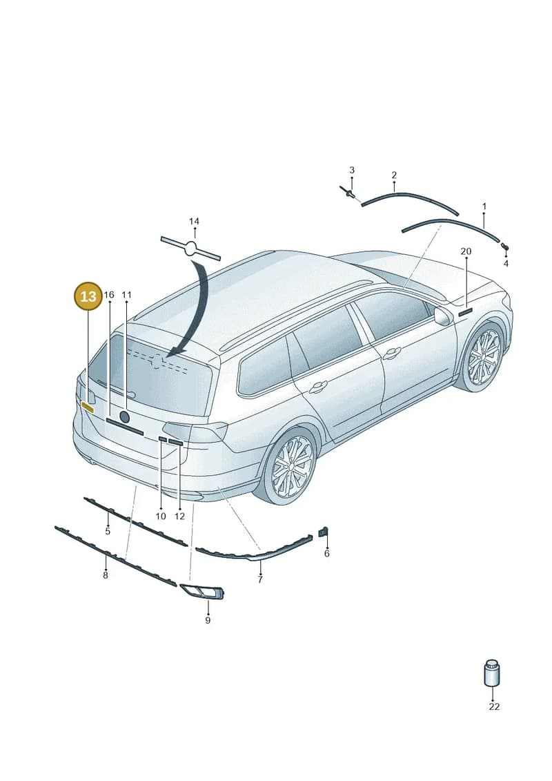 3G0853675ADAFL — Volkswagen Passat Saloon (2014-2024) diagram 793853060, position 13