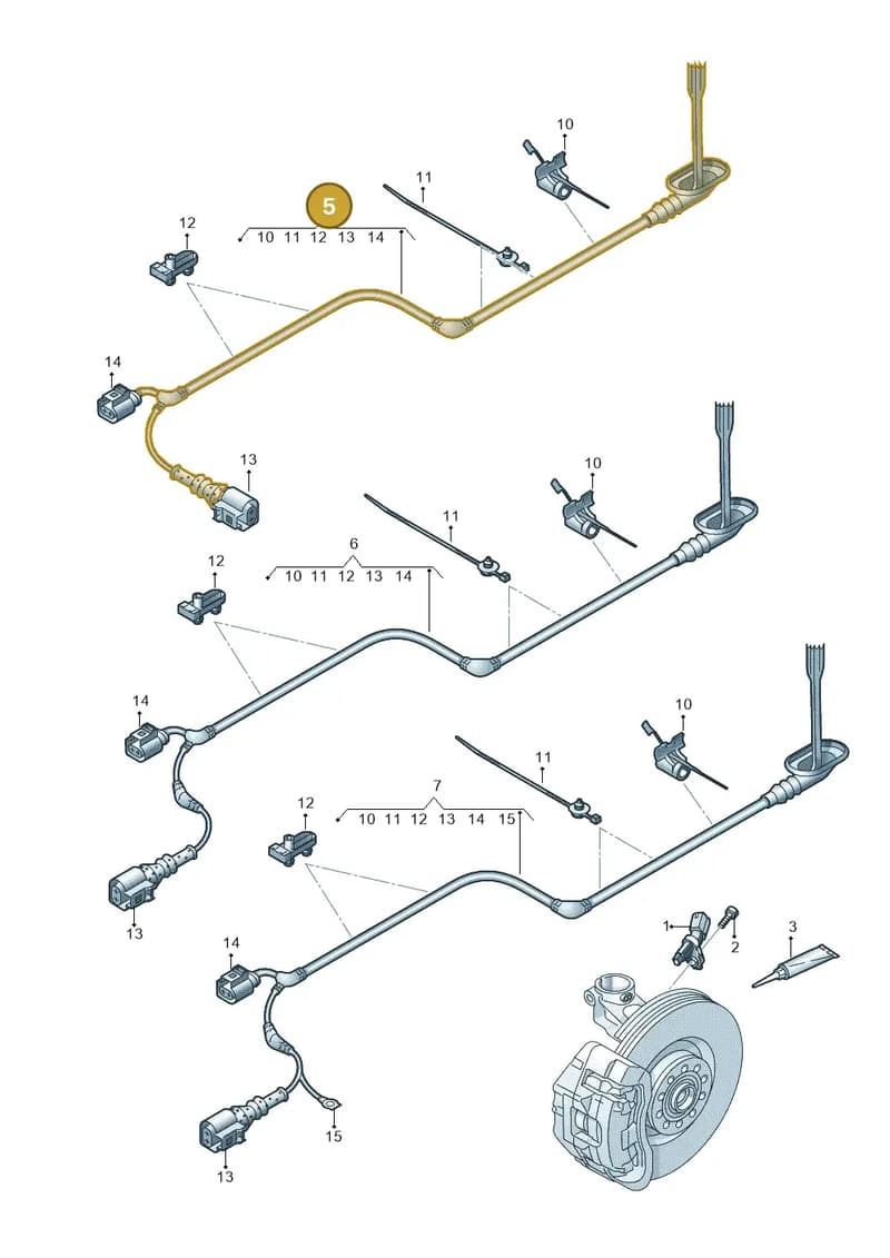 3G0927902H — Skoda Superb Combi (2015-2024) diagram 793927010, position 5