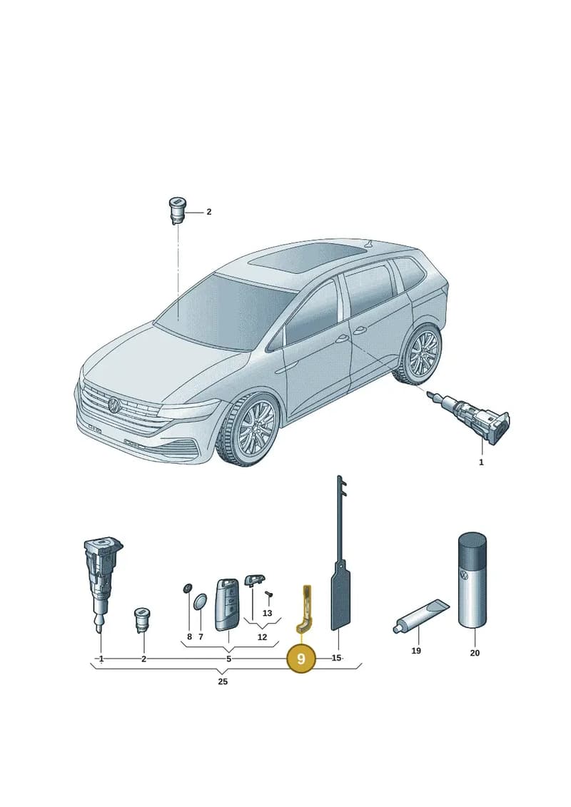 3G0937048AIF — Volkswagen Viloran (2020-2022) diagram 30d837100, position 9
