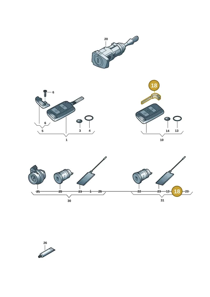 3G0937048AIF — Volkswagen Atlas Cross Sport (2019-2023) diagram 3cm837100, position 18