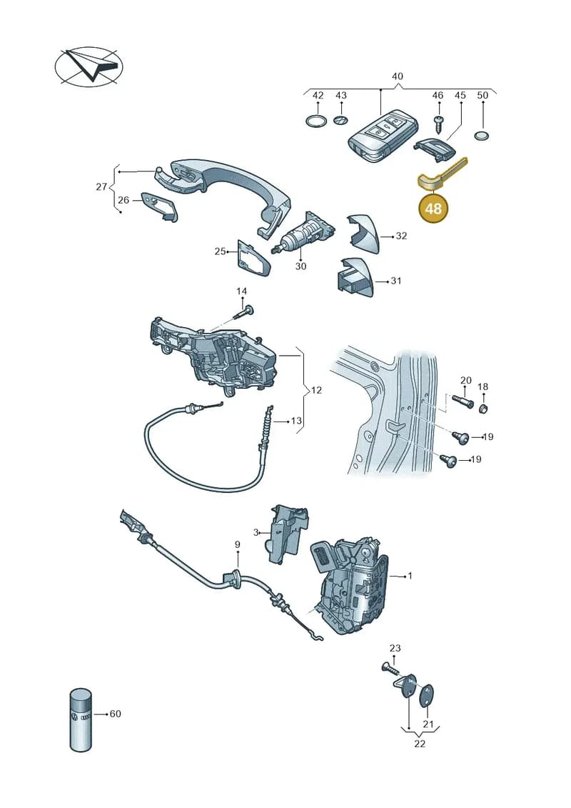 3G0937048AIF — Volkswagen Passat Saloon (2014-2024) diagram 793837000, position 48
