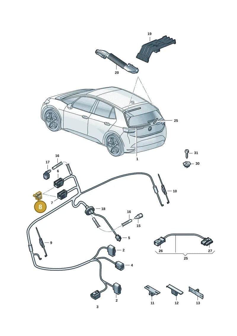3G0937545B — Skoda Enyaq (2020-2021) diagram 10a972080, position 8
