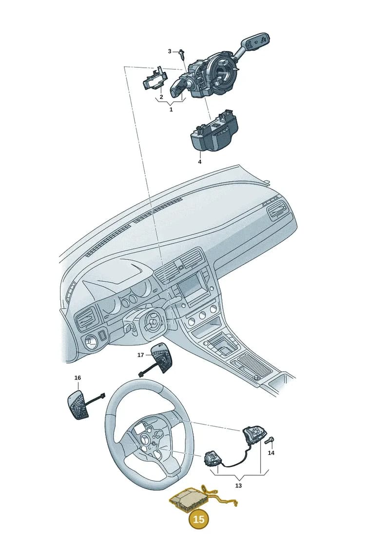 3G0959542B — Volkswagen Tiguan (2023-2025) diagram 7t0953500, position 15