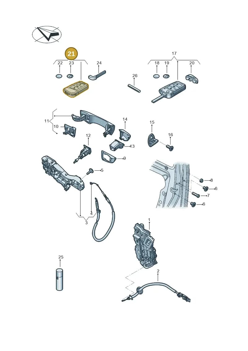3G0959752CQROH — Volkswagen Jetta 1.4 (2017-2024) diagram 431837000, position 21