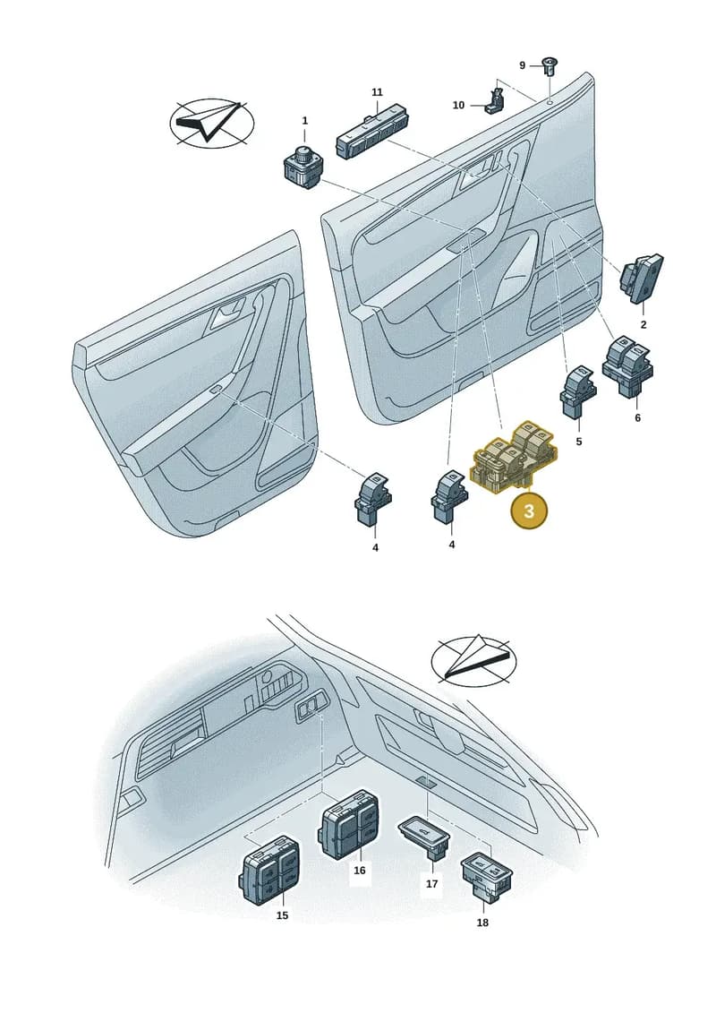 3G0959857CWZU — Volkswagen Touareg (2017-2023) diagram 439959006, position 3