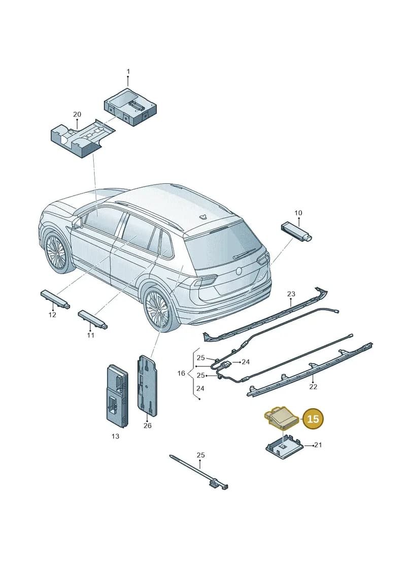 3G0962243B — Skoda Kodiaq (2018-2022) diagram 434909000, position 15