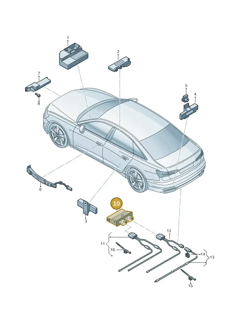 3G0962243C — Audi A6 (2018-2025) diagram 430909000, position 10
