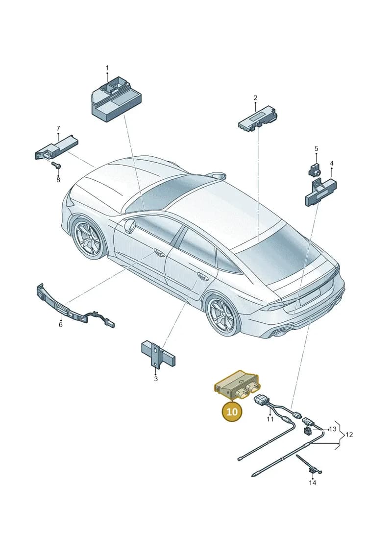 3G0962243C — Audi RS7 Sportback (2019-2025) diagram 538909100, position 10
