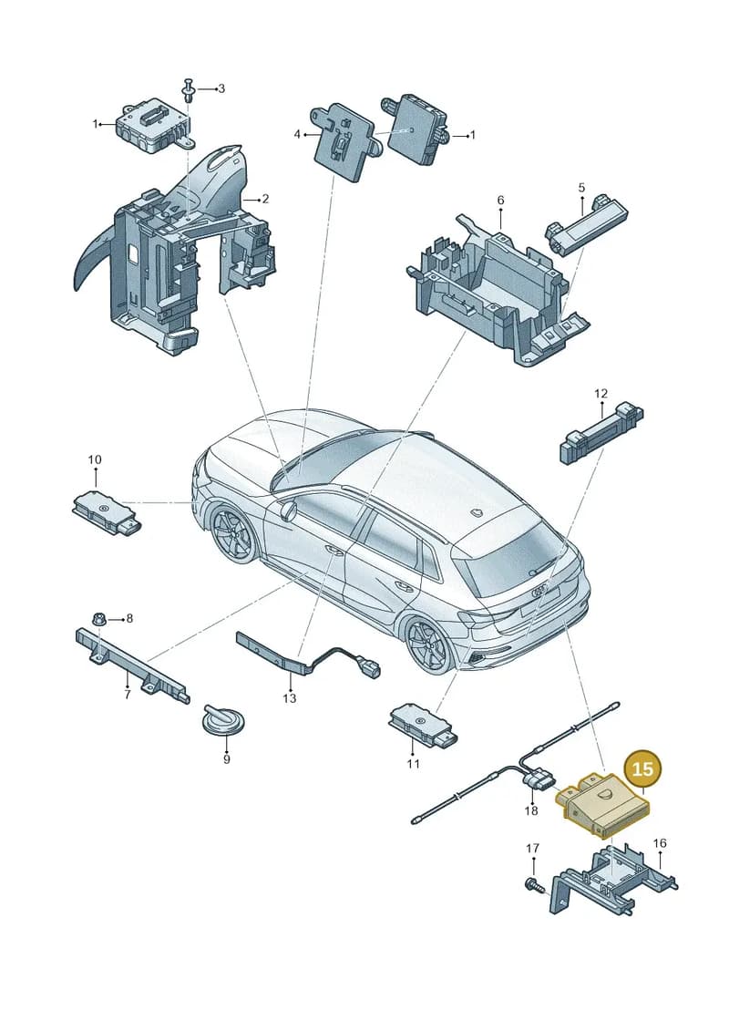 3G0962243C — Audi A3 Sportback (2019-2025) diagram 596909000, position 15
