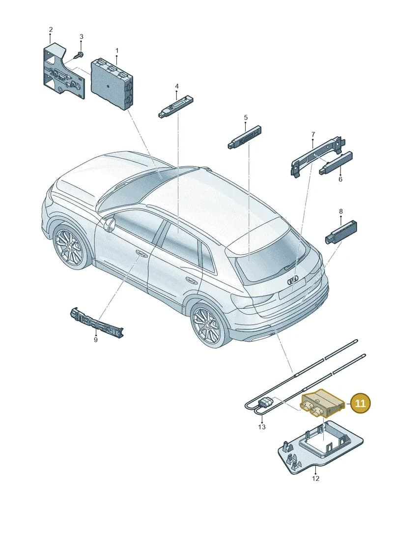 3G0962243C — Audi RS Q3 Sportback (2019-2024) diagram 597909000, position 11